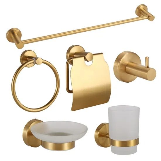 bathroom accessories  gold
